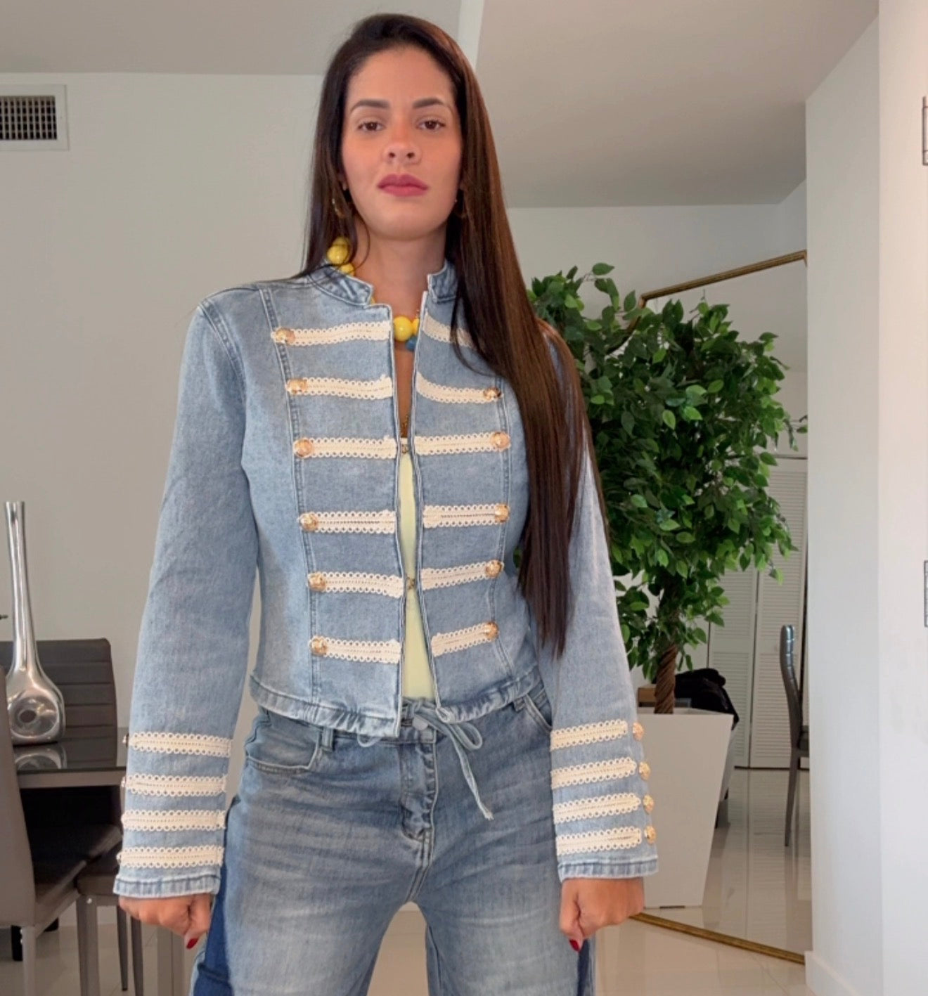 Jacket napoleon croché