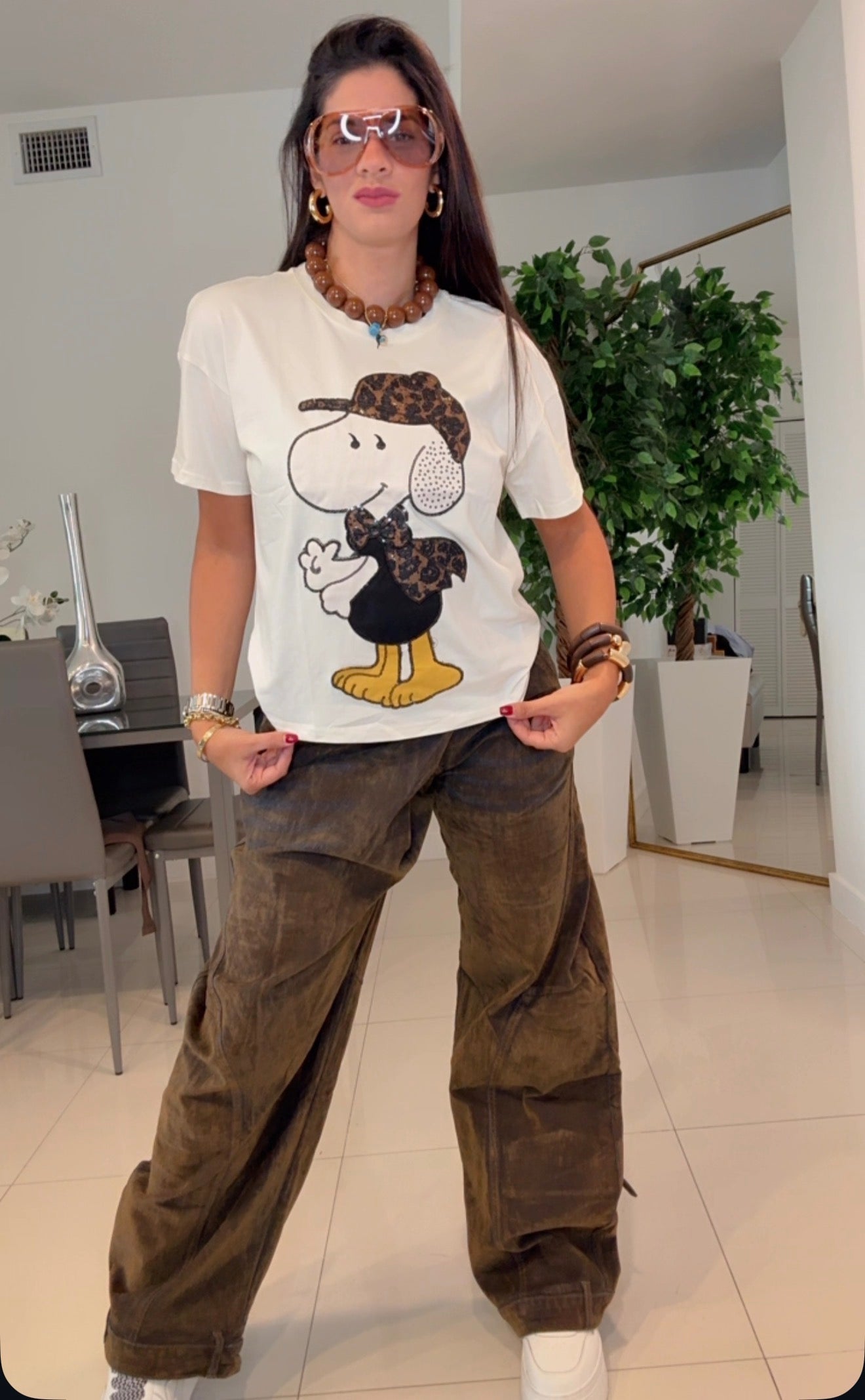 T-shirt snoopy white
