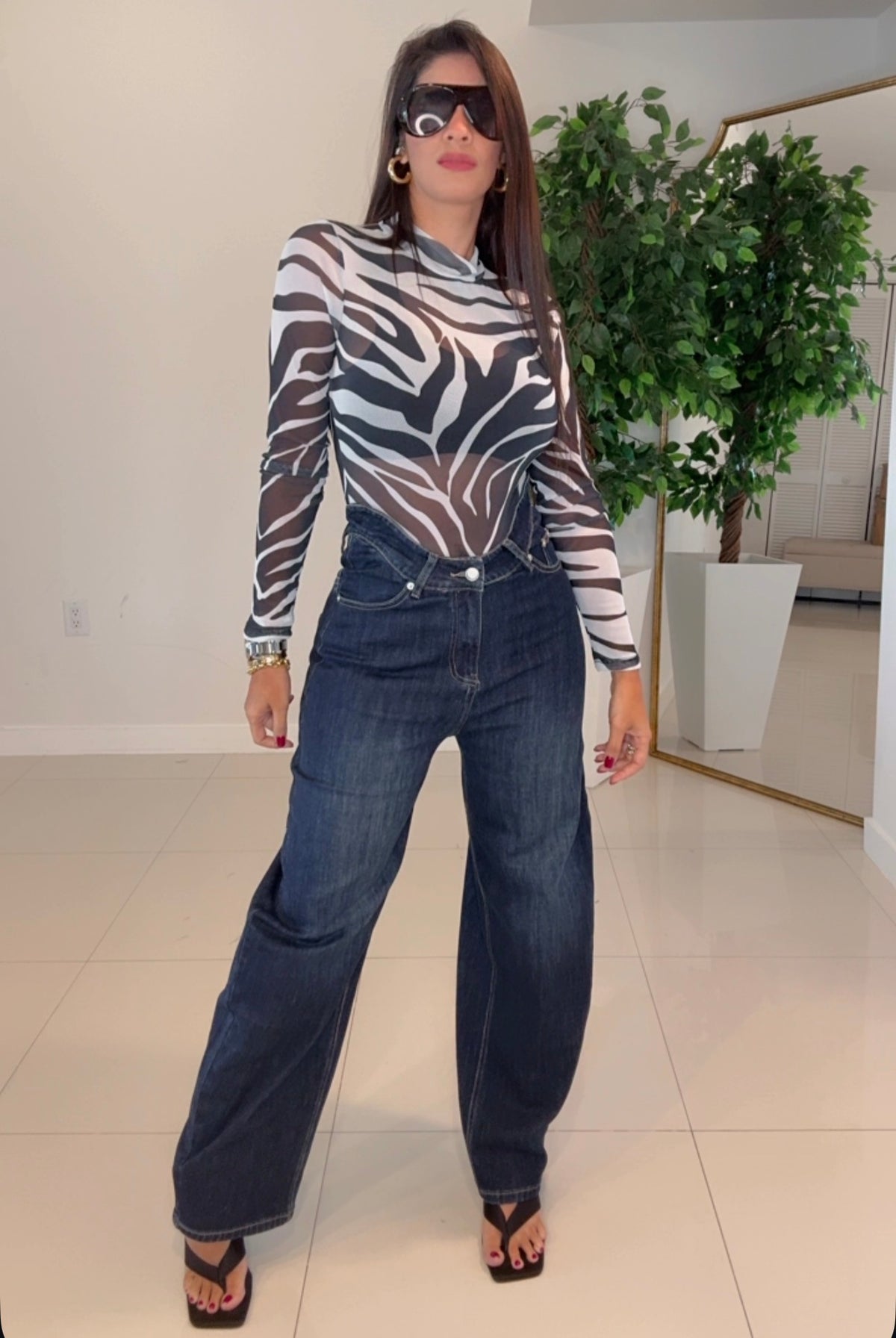 Jeans alto a los lados