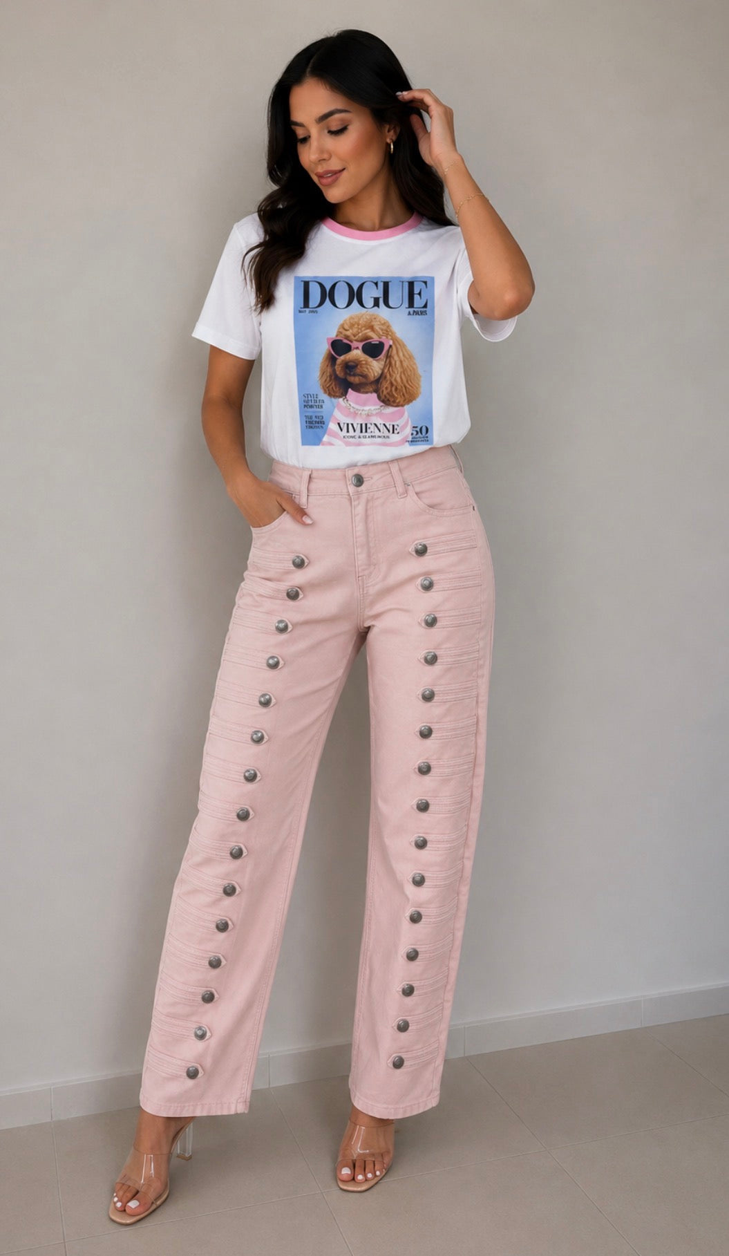 Jeans napoleon Rosa