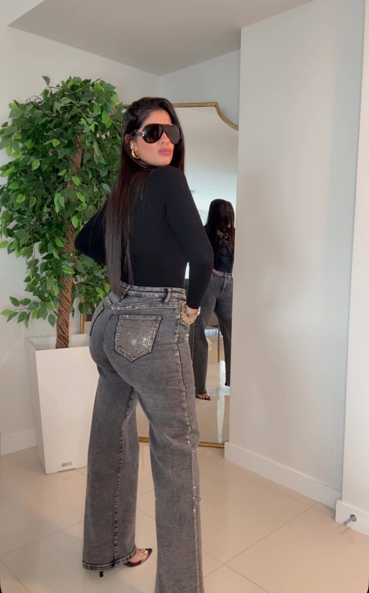 Brillo jeans black