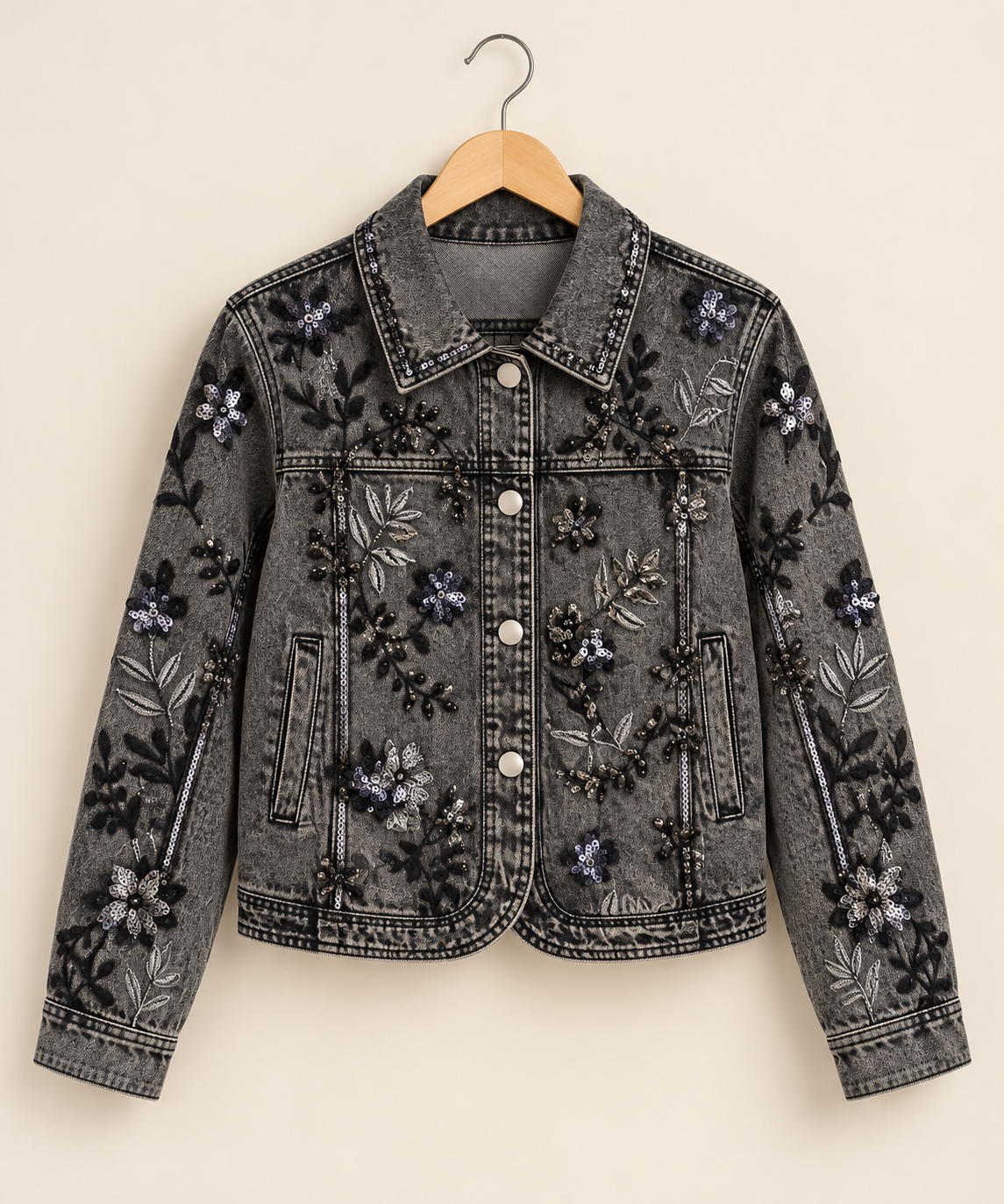 Jacket jeans black y Brillo