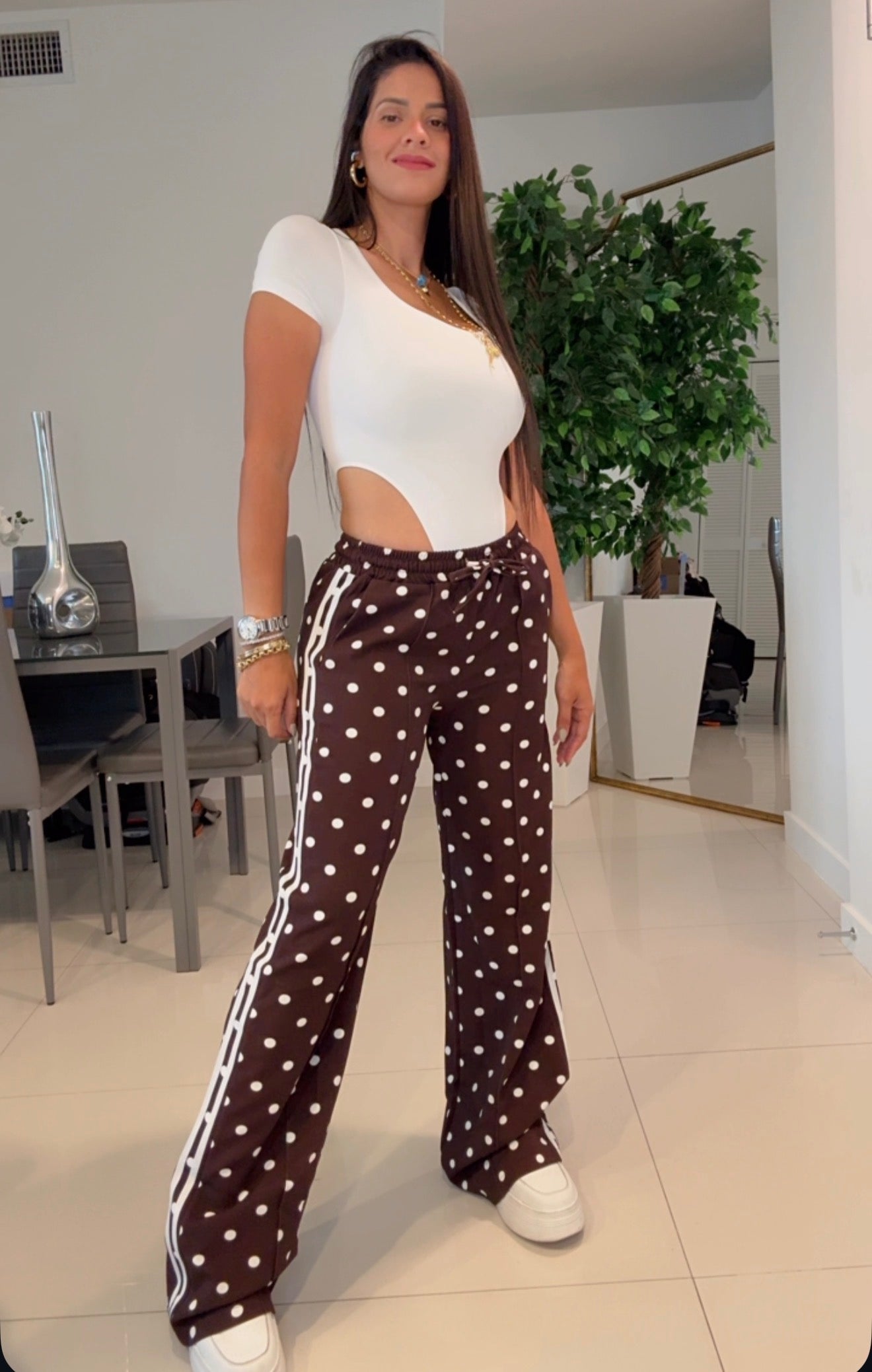 Joggers Polka mocca