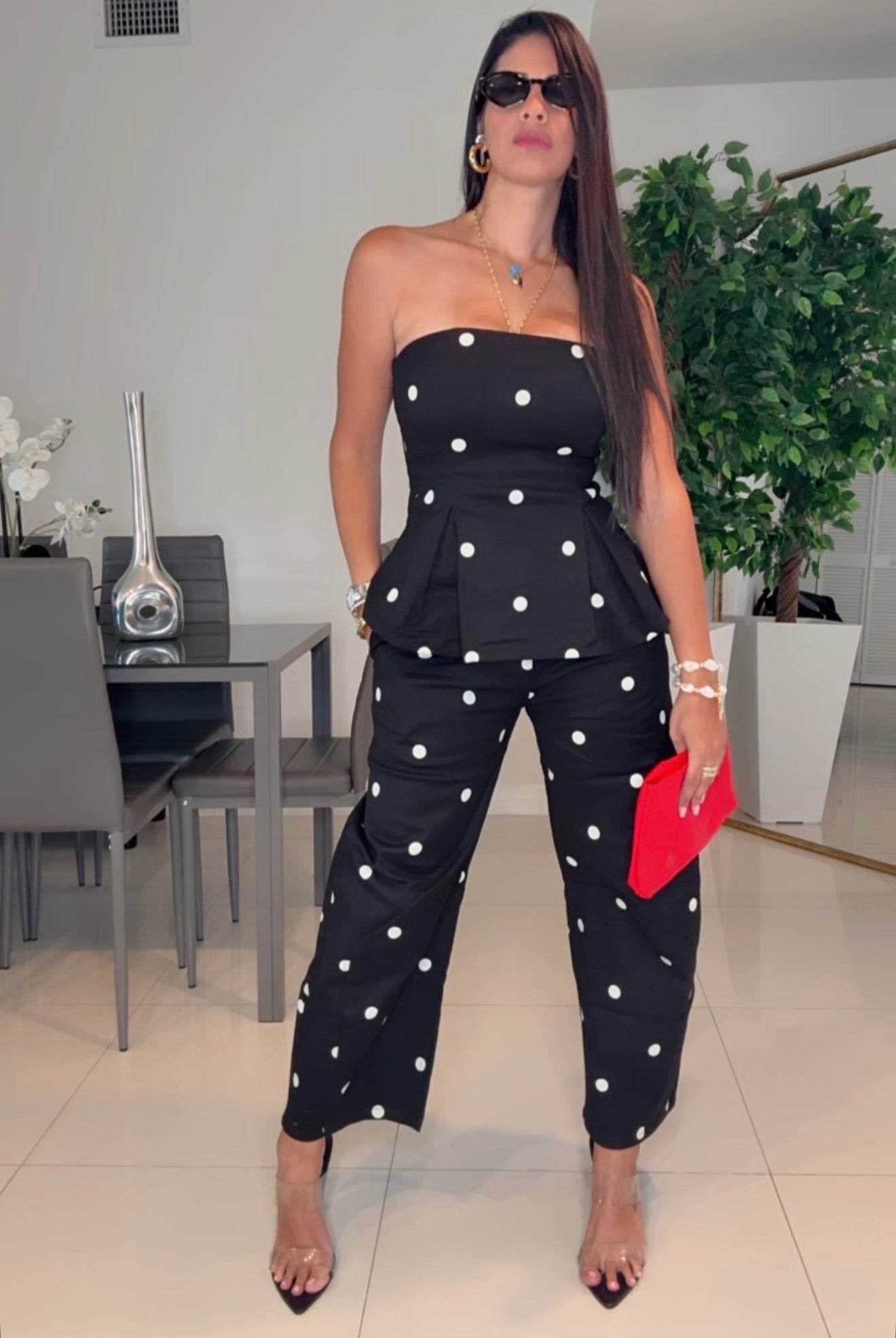 Set polka black