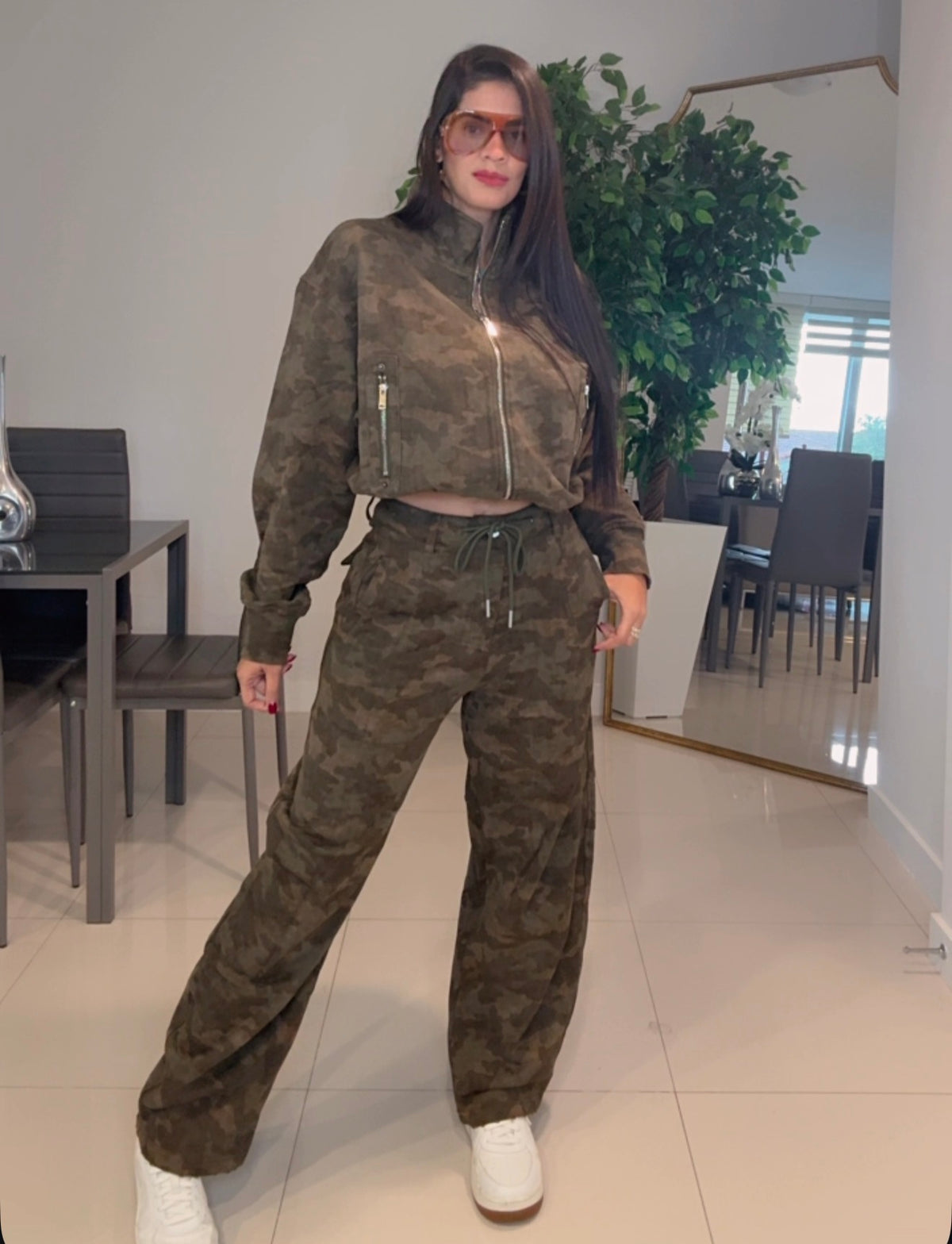 Set camo suéter