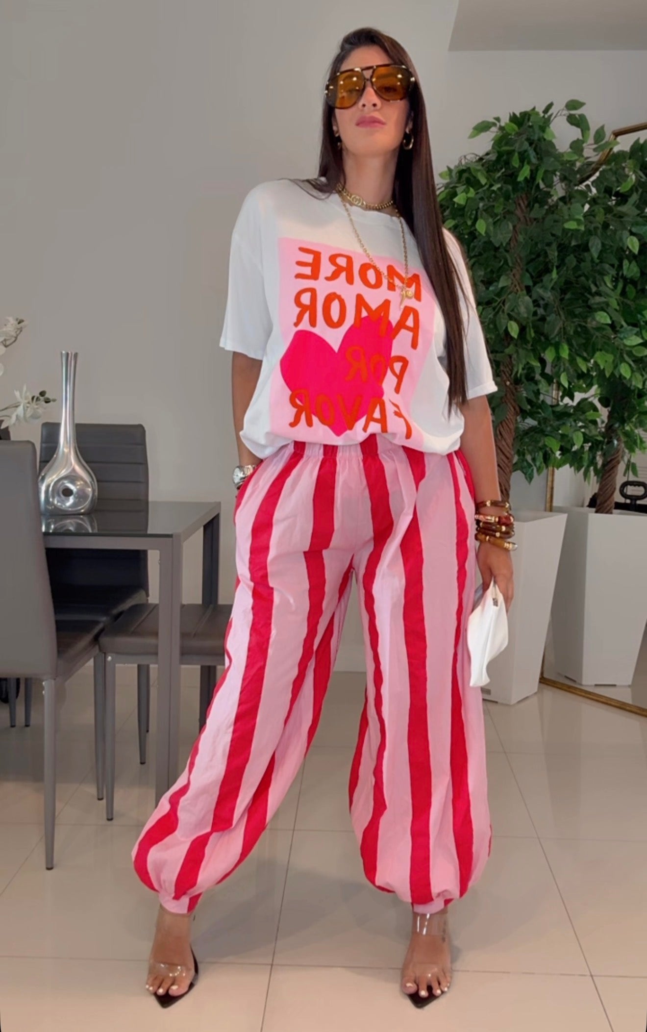 Pants rayas rosa