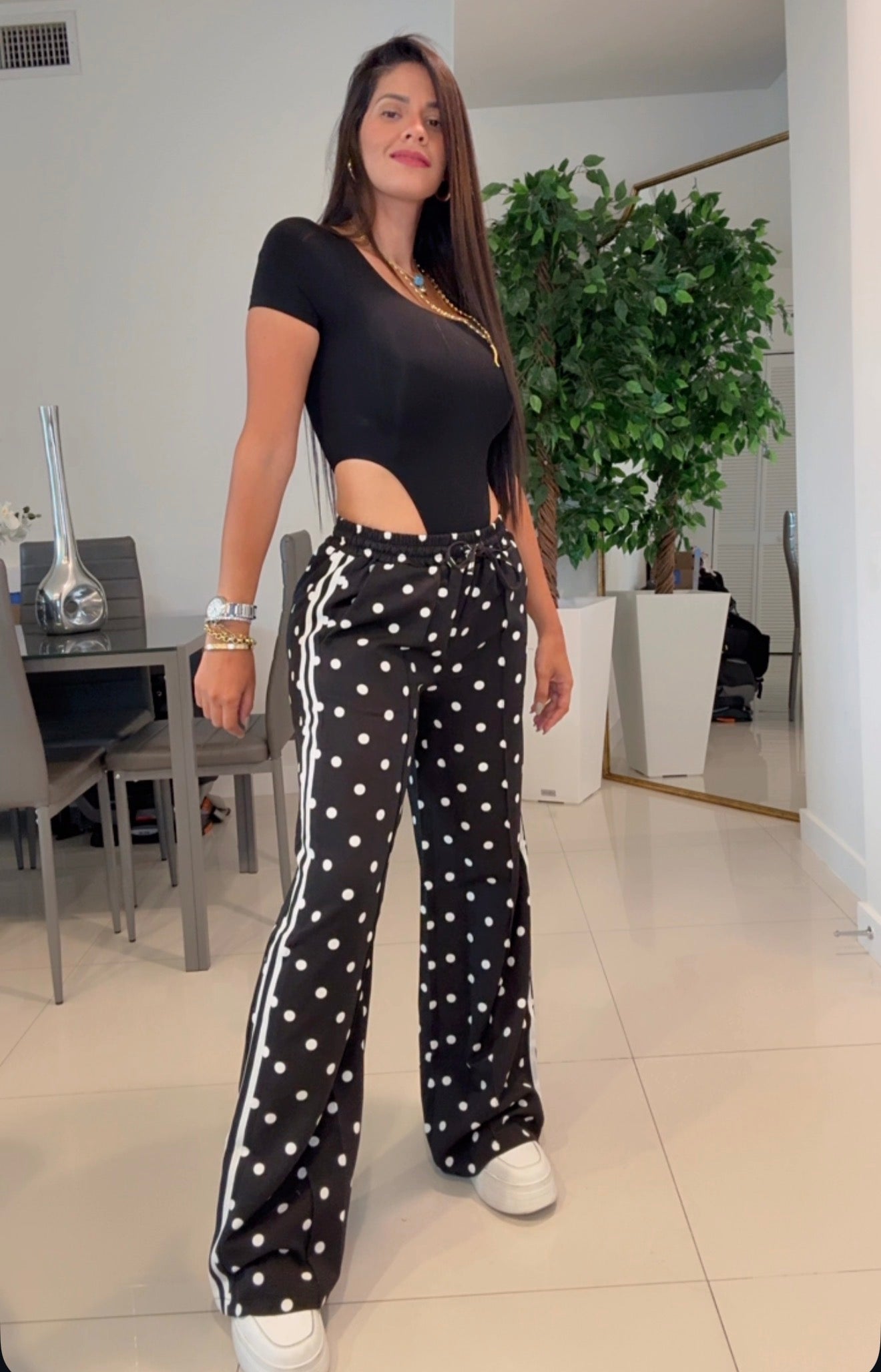 Joggers polka black