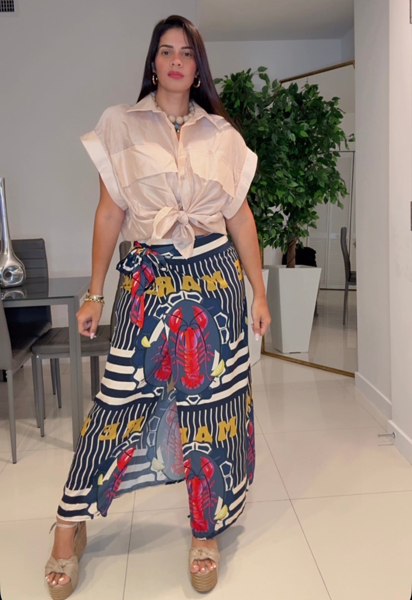 Skirt langosta blue