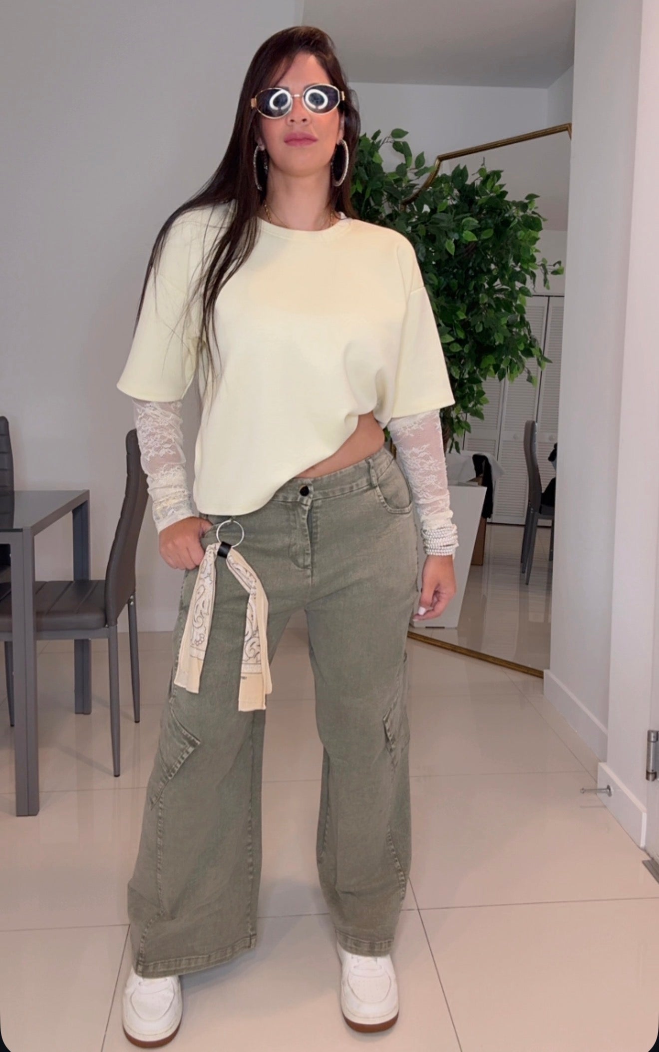 Cargo green pants